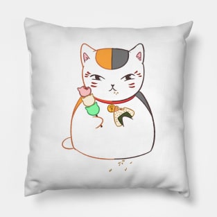 Nyanko Sensei eating (Natsume Yuujinchou) Pillow