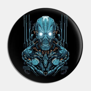 Artificial Intelligence AI Singularity Cyborg Robot Pin