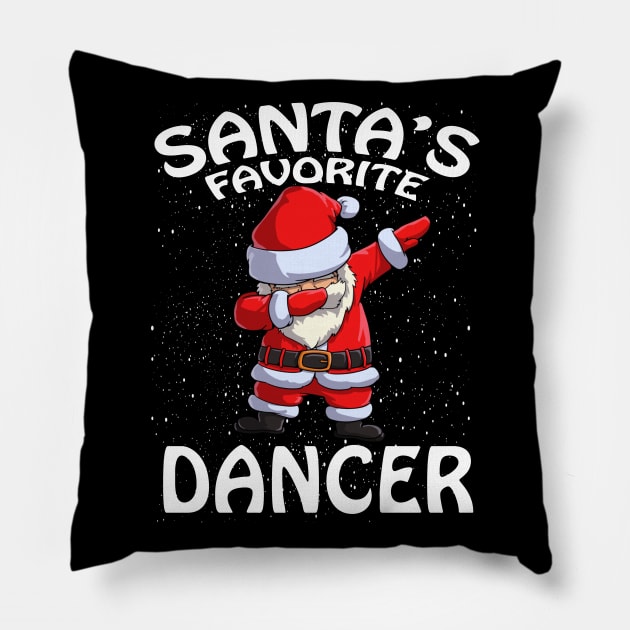 Santas Favorite Dancer Christmas Pillow by intelus