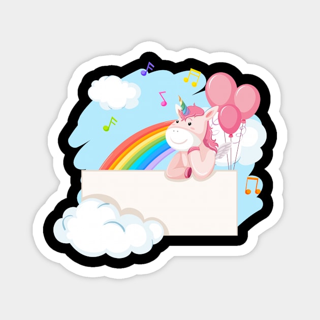 Unicorn rainbow Magnet by Johnny_Sk3tch