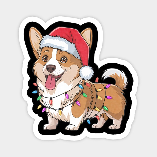 Cardigan Welsh Corgi Christmas Lights Xmas Dogs Magnet by yangho