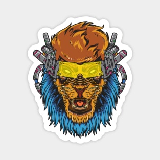 cyperpunk realistic lion Magnet