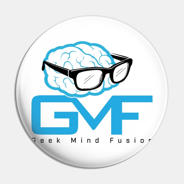 Geek Mind Fusion Logo - Vertical (Light Colors) Pin by GeekMindFusion