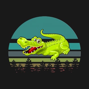 happy crocodile vintage t-shirt T-Shirt