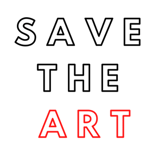 Save The Art Support The Arts Modern Design T-Shirt