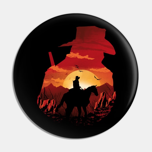 Red Sunset Pin by DANDINGEROZZ