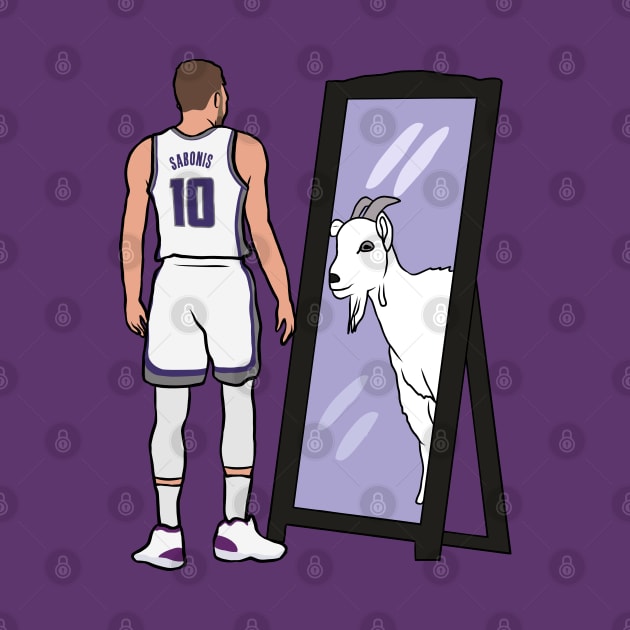 Domantas Sabonis Mirror GOAT by rattraptees