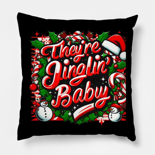 They're Jinglin' Baby Pillow by JohnTy