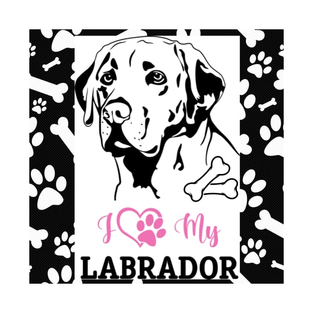 I love my labrador by traceyart