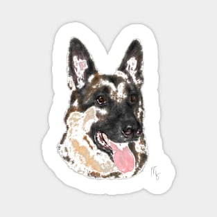 Smiling Loyal German Shepherd Magnet