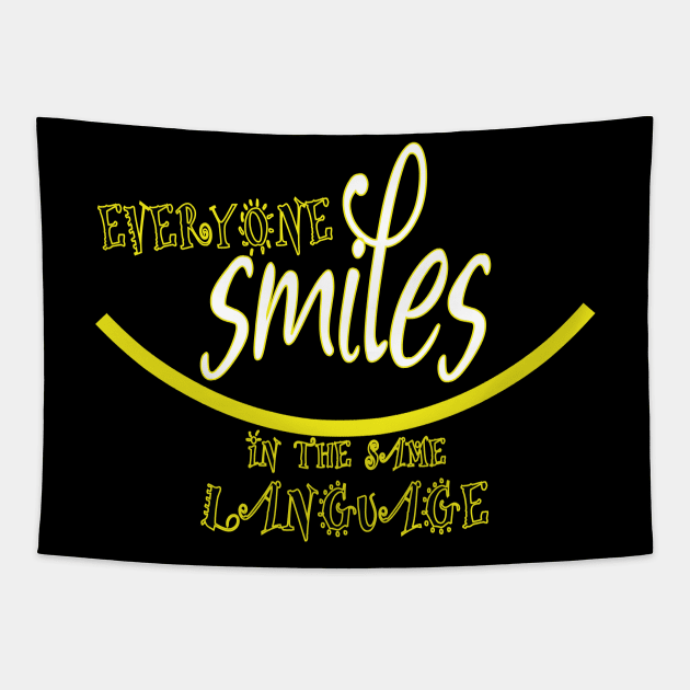 Everyone SMILES Tapestry by worshiptee