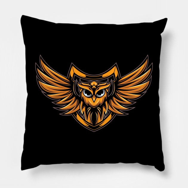 Owl Fly Pillow by Nightnokturnal