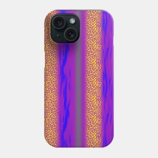 Stripes in Varied Textures Yellow Blue Purple Grey Phone Case