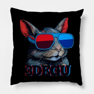 Degu 3D effect pun Pillow