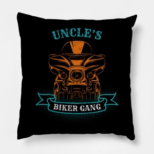 Uncle's Biker Gang Father's Day Pillow