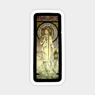 Art Nouveau - La Trappistine Alphonse Mucha Vintage Magnet