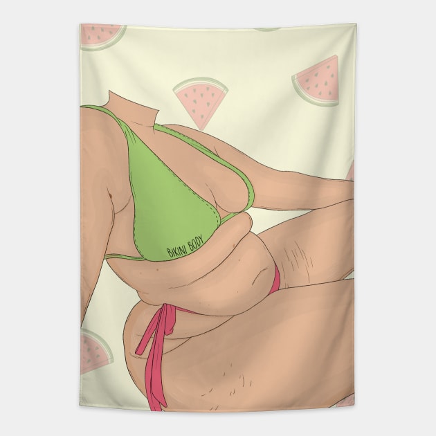 Bikini Body Tapestry by nmdrawsx