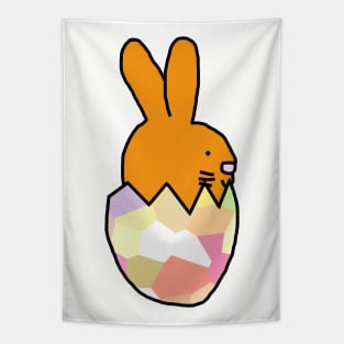 Gold Bunny Hatching from Easter Egg Tapestry