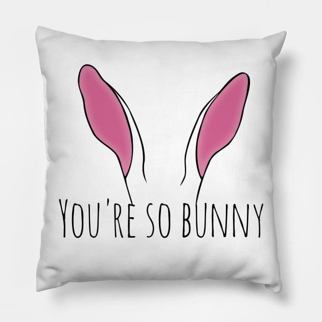 Bunny, Punny, Funny? Pillow by Mandz11