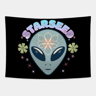 Star Being Face With "Starseed" Tapestry