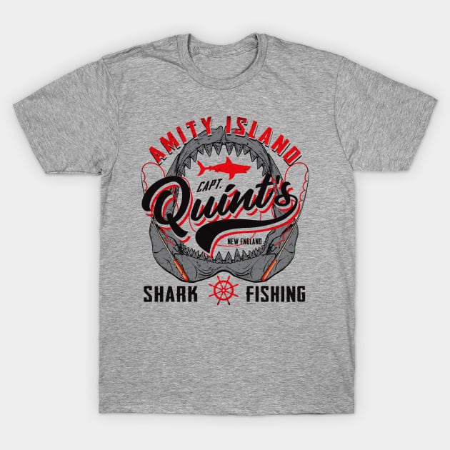 Quint's Shark Fishing Jaw Mouth LTS (Universal UCS LLC) T-Shirt