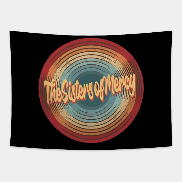 The Sisters of Mercy Vintage Circle Tapestry by musiconspiracy