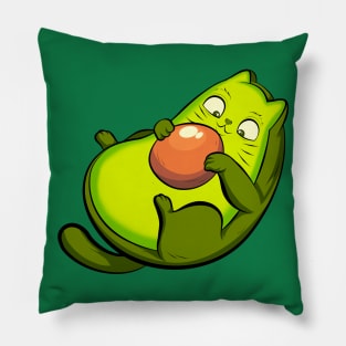 avocat cute avocado funny cat Pillow