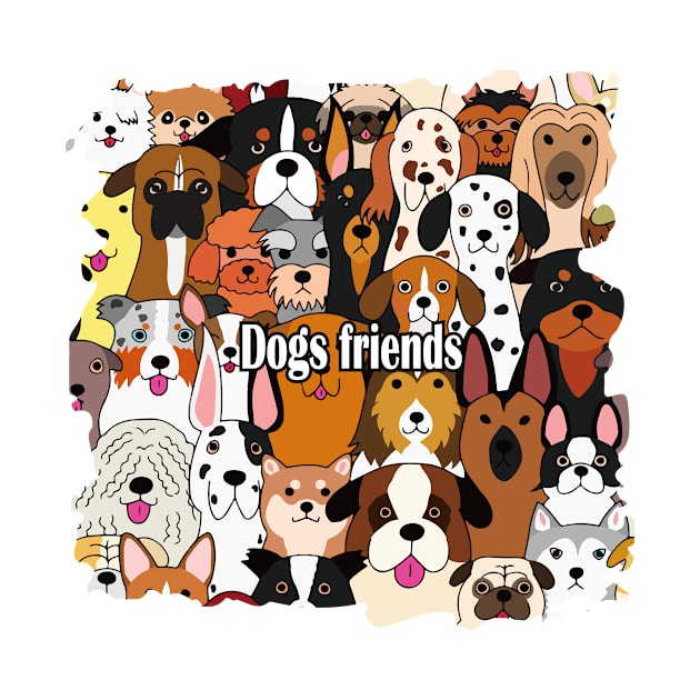 Dogs Friends by Penseurdesign