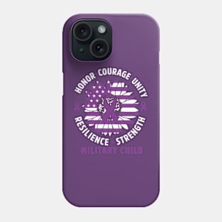 Purple Up for Military Kid Us Flag Cool Military Child Month Phone Case