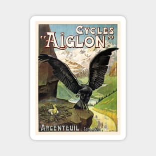 Cycles Aiglon Vintage Advertising Poster France 1900 Magnet