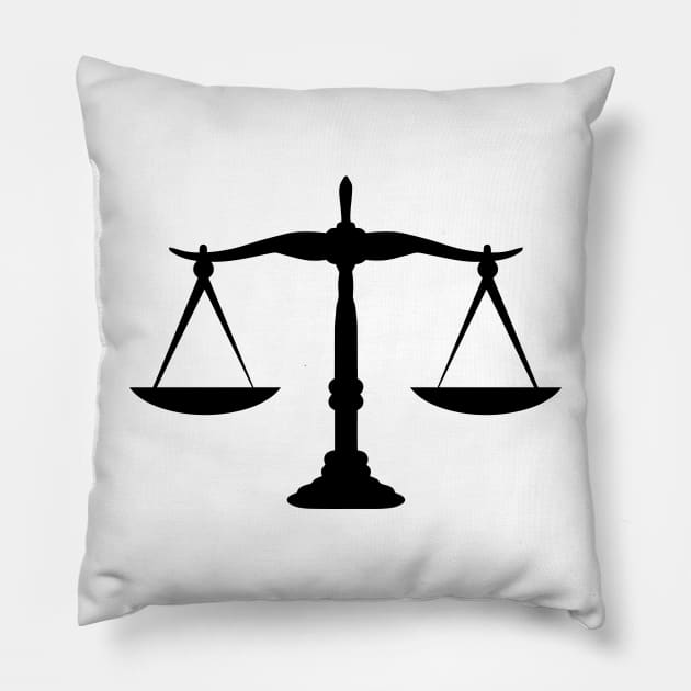 Law Scale Pillow by Mariteas