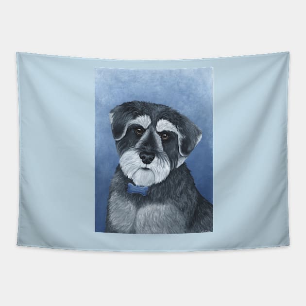 Miniature Schnauzer Tapestry by WolfySilver