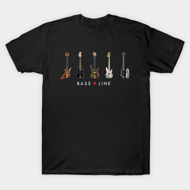 Discover Bass Line - Electric Guitar - T-Shirt