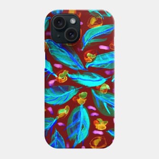 watercolor art  leaves Phone Case