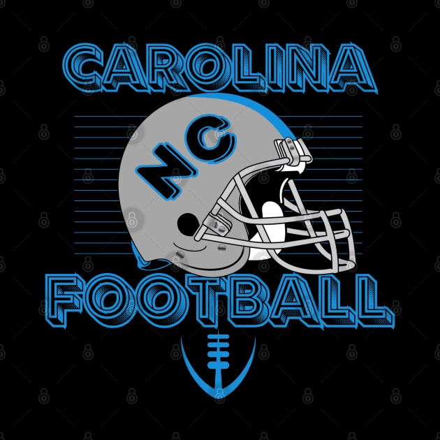 North Carolina Football Vintage Style by Borcelle Vintage Apparel 