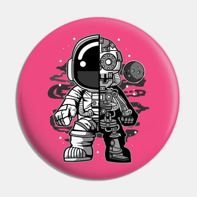 astronaut half robot Pin by Mako Design 