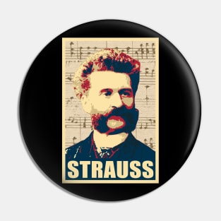 Johann Strauss II musical notes Pin