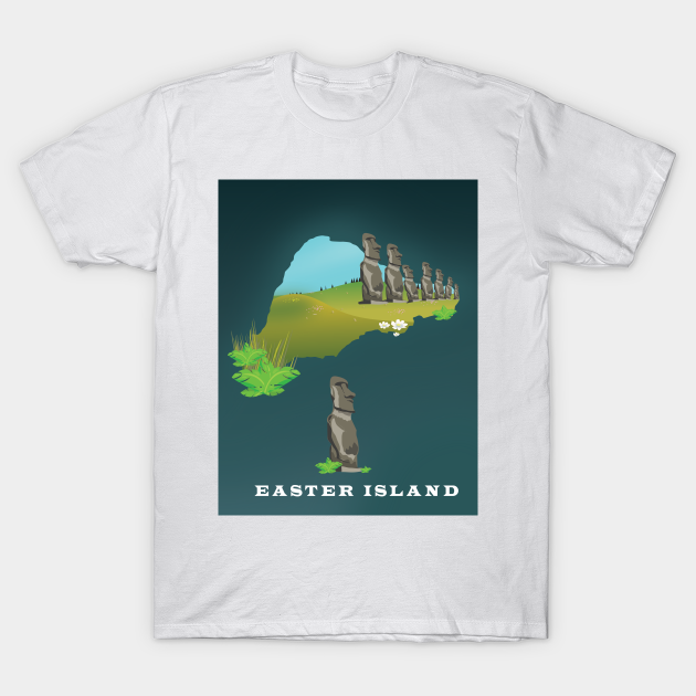 Discover Easter Island travel poster - Easter Island - T-Shirt