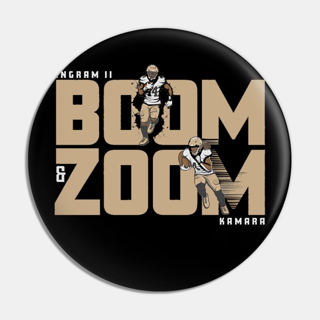 Alvin Kamara & Mark Ingram II Boom And Zoom Pin by Chunta_Design