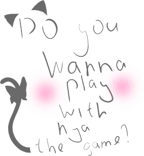 Great T-shirt for cat-girls lovers "Do you wanna play with nya the game&" Magnet