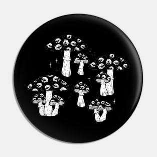 Skull Mushrooms Pin