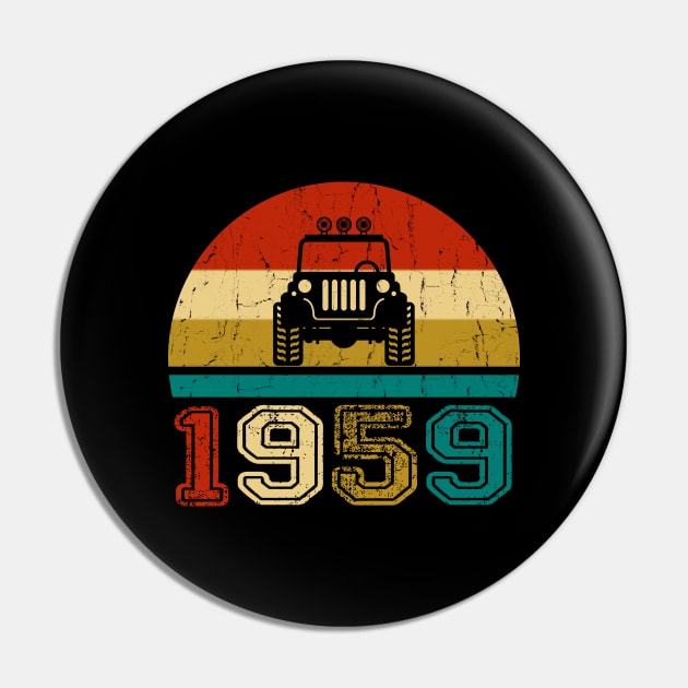 Vintage Jeep 1959 Birthday Jeep Gift Pin by Superdadlove