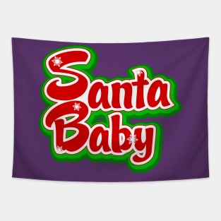 Santa Baby christmas print Tapestry