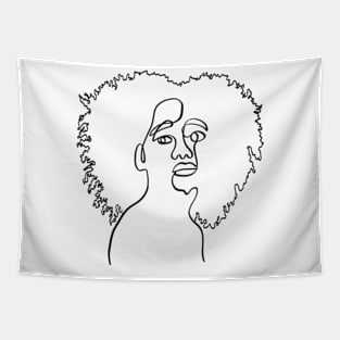 Abstract black women Tapestry