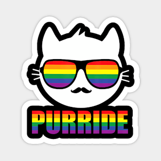 Purride Cat LGBTQ Flag Gay Pride Month Proud LGBT Magnet