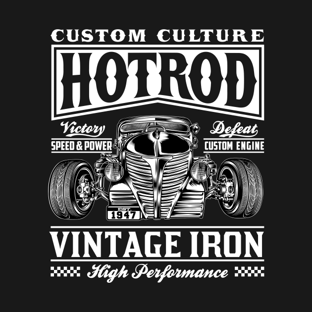 HOT ROD VINTAGE IRON by KANDIM'S Studio