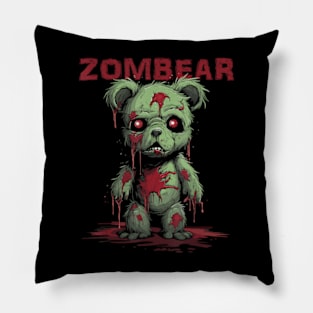 Zombear Bear Halloween Women Men Zombear Stuff Pillow