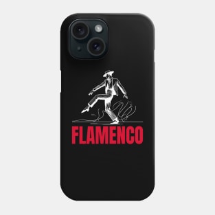 Flamenco male dancer - White and red Phone Case