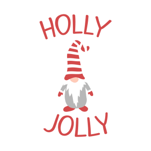 Cute gnome and Holly Jolly. T-Shirt