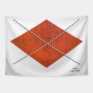 Orange argyle : Tapestry